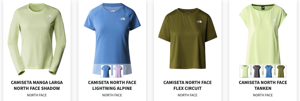 camisetas de trekking para mujer