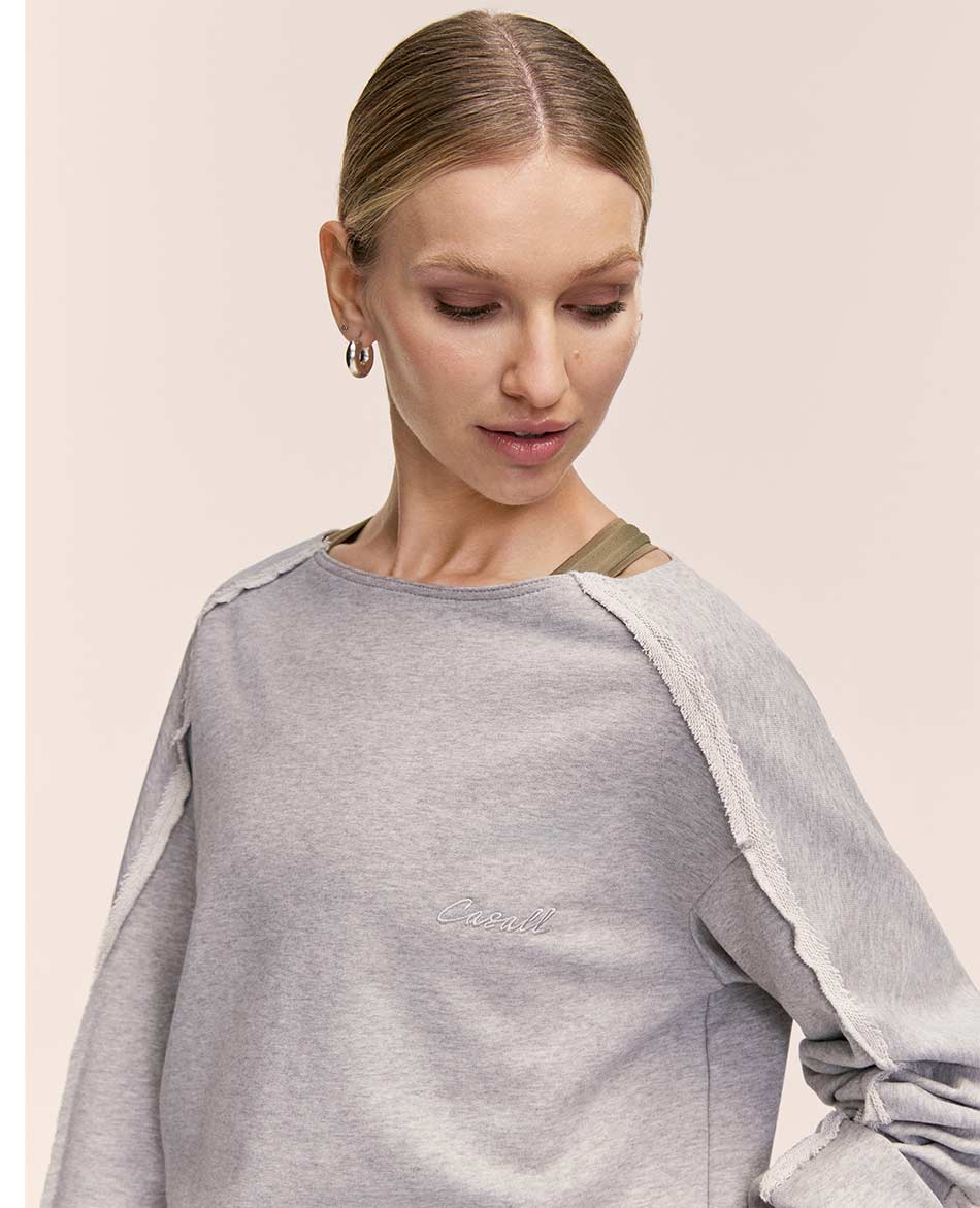 CASALL FELPA CASALL REVERSED SEAM TERRY CREW