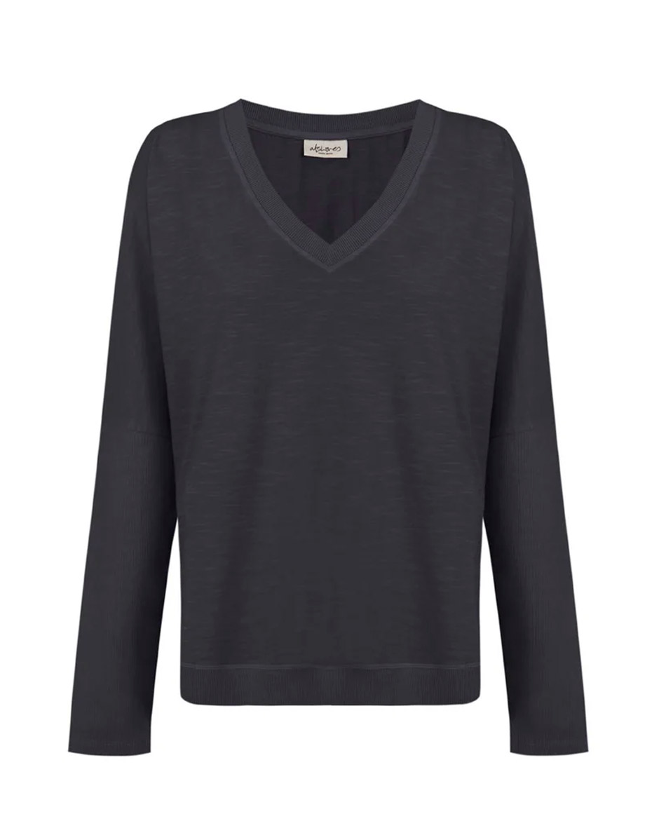 ALL THAT SHE LOVES CAMISETA MANGA LARGA COTTON V-NECK