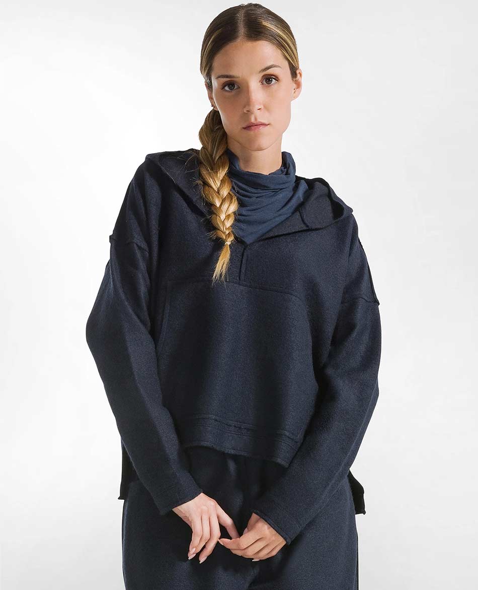 DEHA SUDADERA CON CAPUCHA DEHA LIGHT BOILED WOOL