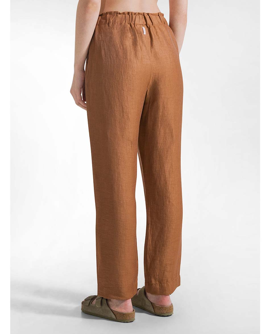 DEHA PANTALONES DEHA SHINY LINEN STRAIGHT