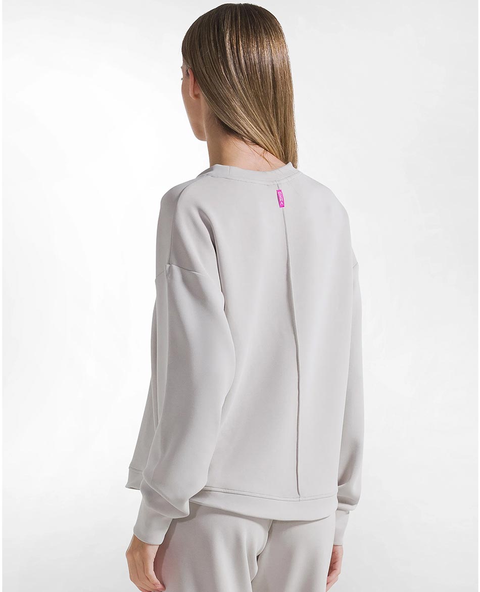 DEHA SUDADERA DEHA DE FELPA CON CUELLO REDONDO
