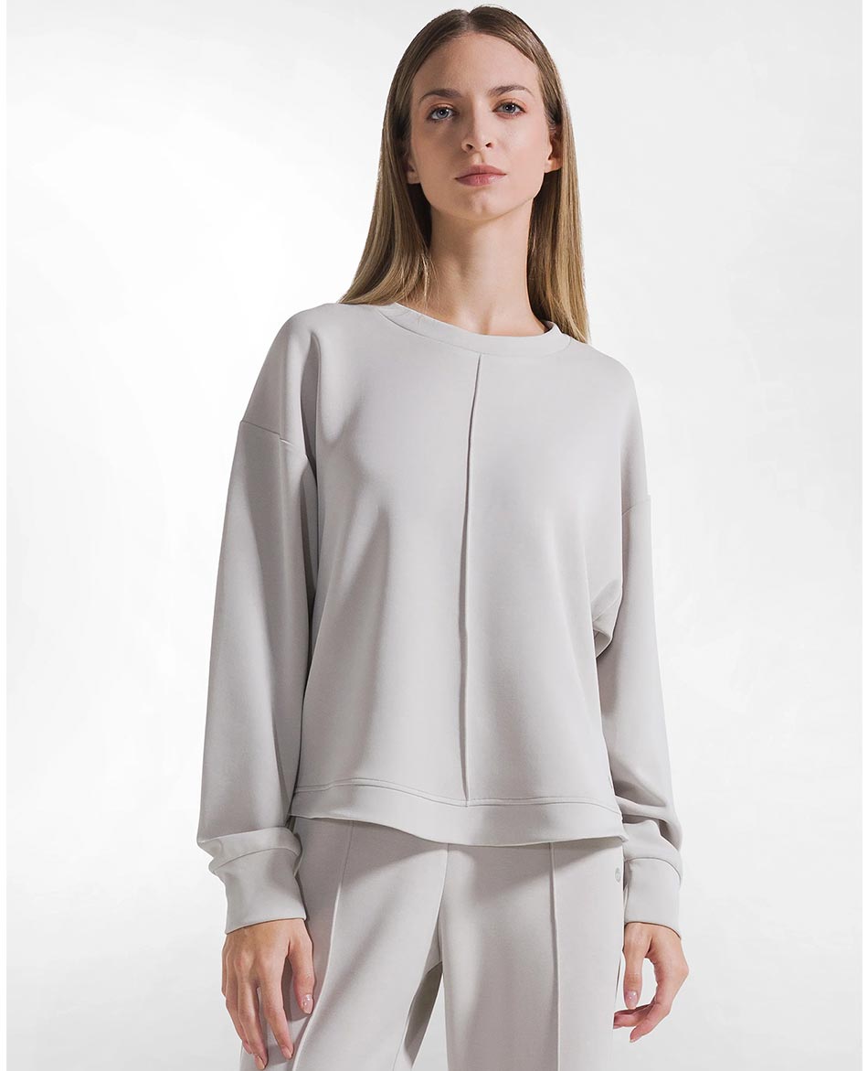 DEHA SUDADERA DEHA DE FELPA CON CUELLO REDONDO
