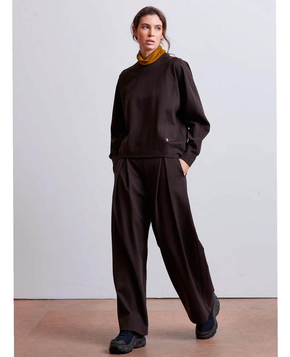 DEHA PANTALON DEHA CON PLIEGUES DE PUNTO