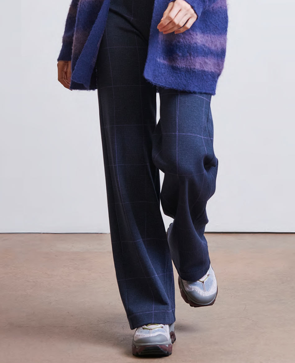 DEHA PANTALON DEHA ANCHO DE JACQUARD CON CUADROS