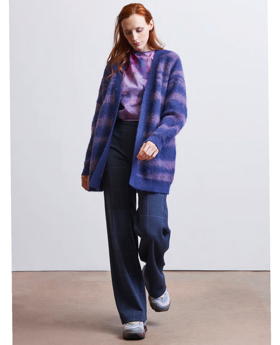 DEHA PANTALON DEHA ANCHO DE JACQUARD CON CUADROS