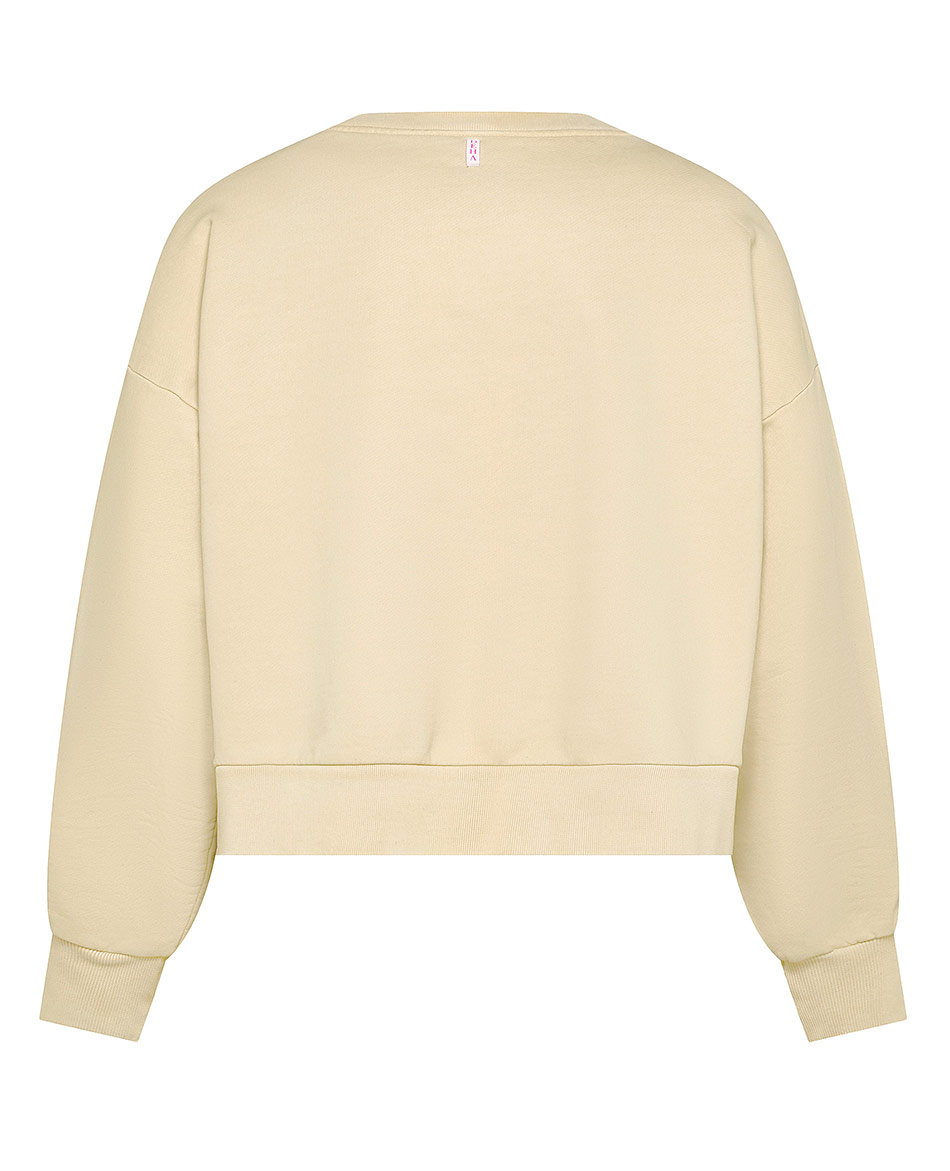 DEHA FELPA DEHA LEATHER EFFECT CREWNECK