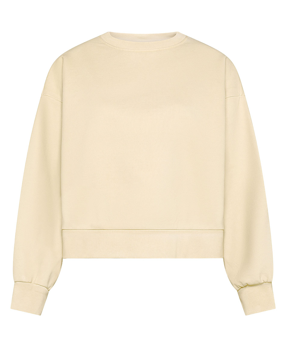 DEHA FELPA DEHA LEATHER EFFECT CREWNECK