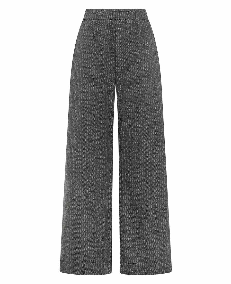 DEHA PANTALON  DEHA HERRINGBONE LUREX JACQUARD PALAZZO