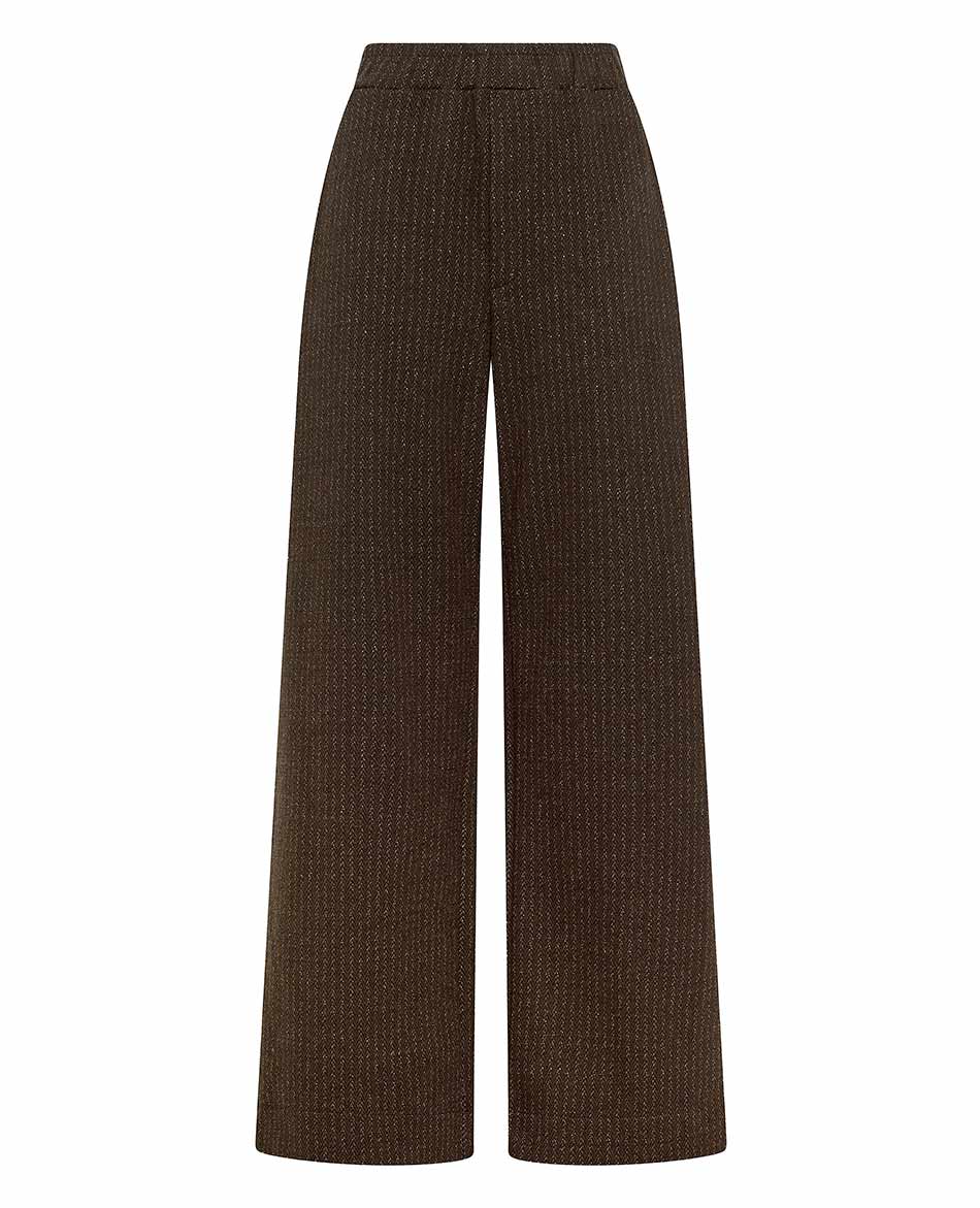 DEHA PANTALON  DEHA HERRINGBONE LUREX JACQUARD PALAZZO
