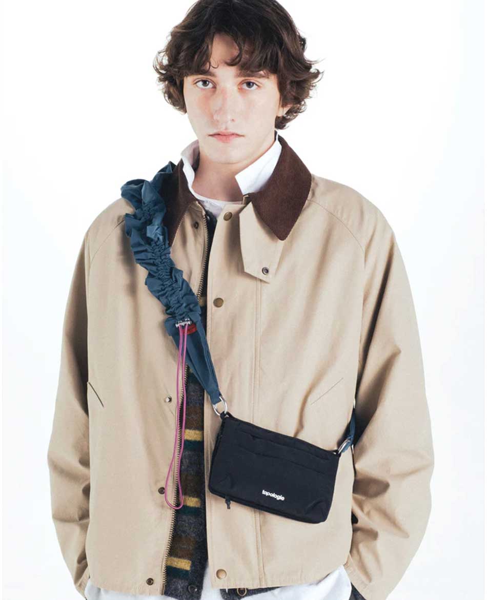 TOPOLOGIE BOLSO TOPOLOGIE FLAT SACOCHE SMALL SATEEN