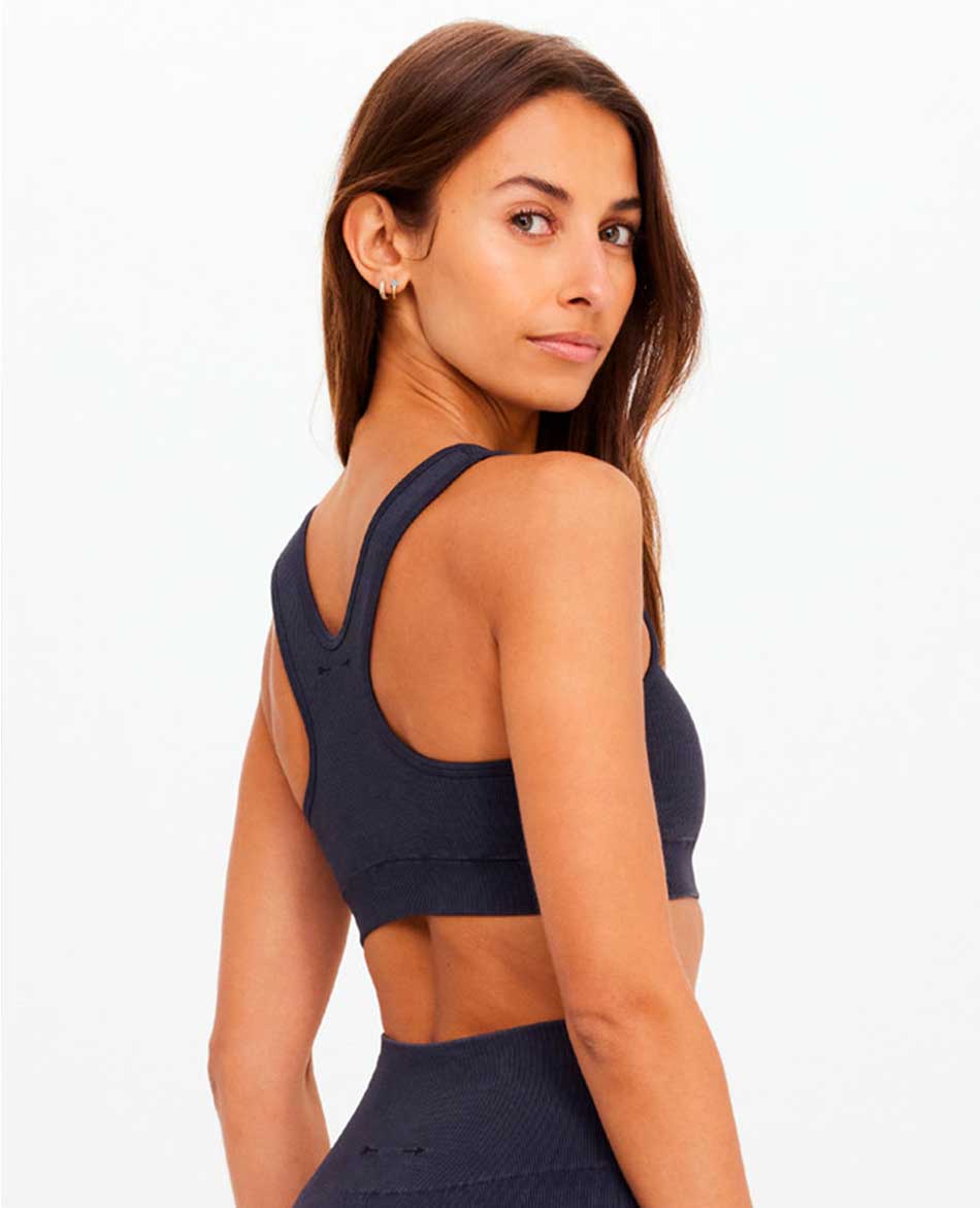 THE UPSIDE TOP THE UPSIDE SEMLESS JADE RACERBACK