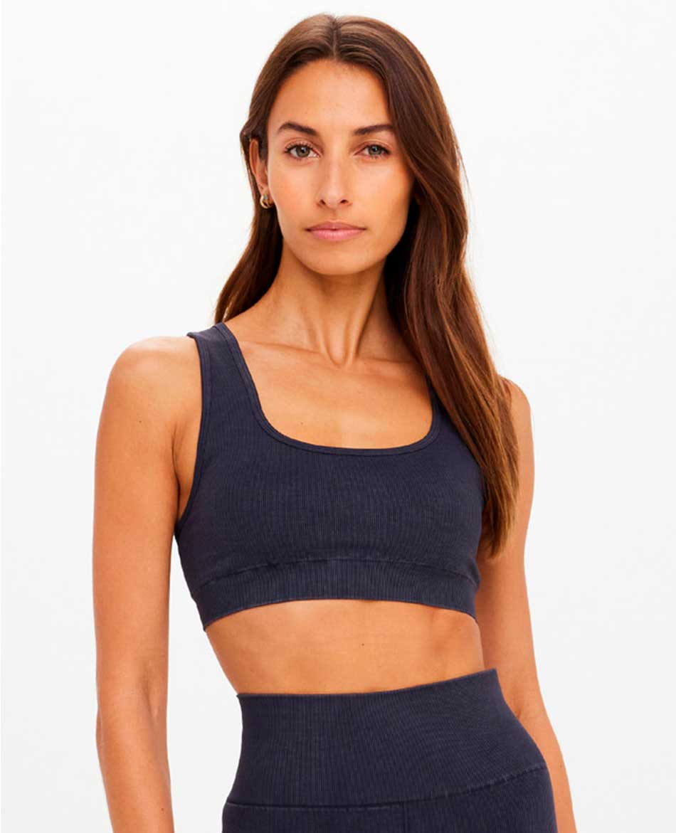 THE UPSIDE TOP THE UPSIDE SEMLESS JADE RACERBACK