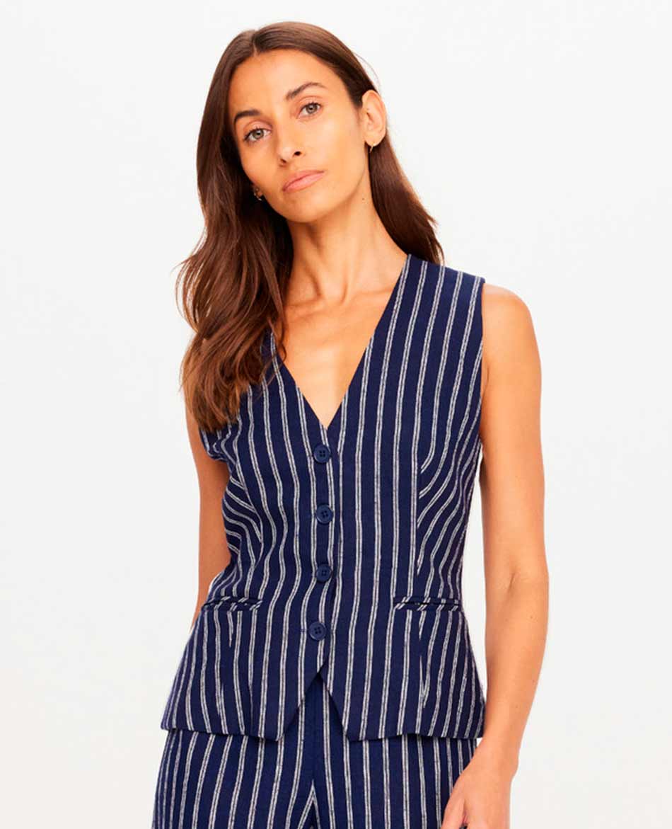 THE UPSIDE CHALECO THE UPSIDE BELIZE JACKIE V NECK