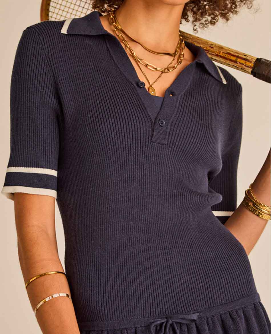 THE UPSIDE VESTIDO THE UPSIDE PLUME KNIT COLARED