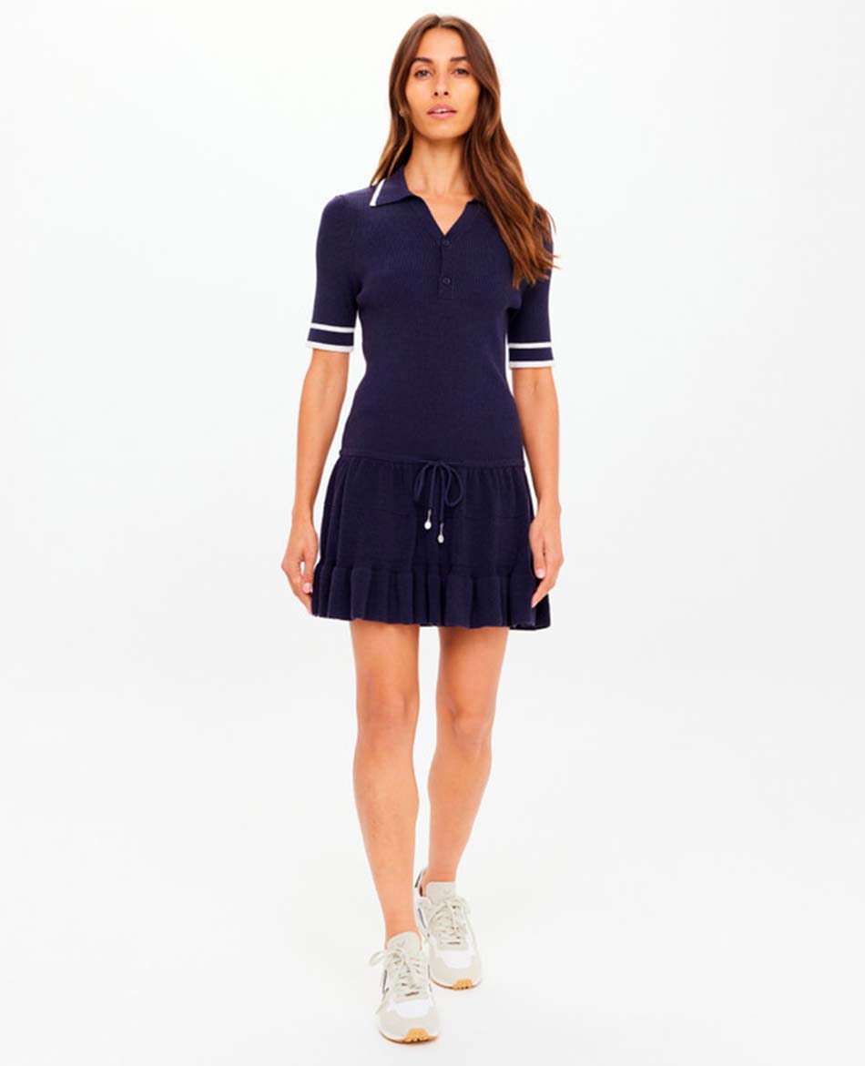 THE UPSIDE VESTIDO THE UPSIDE PLUME KNIT COLARED