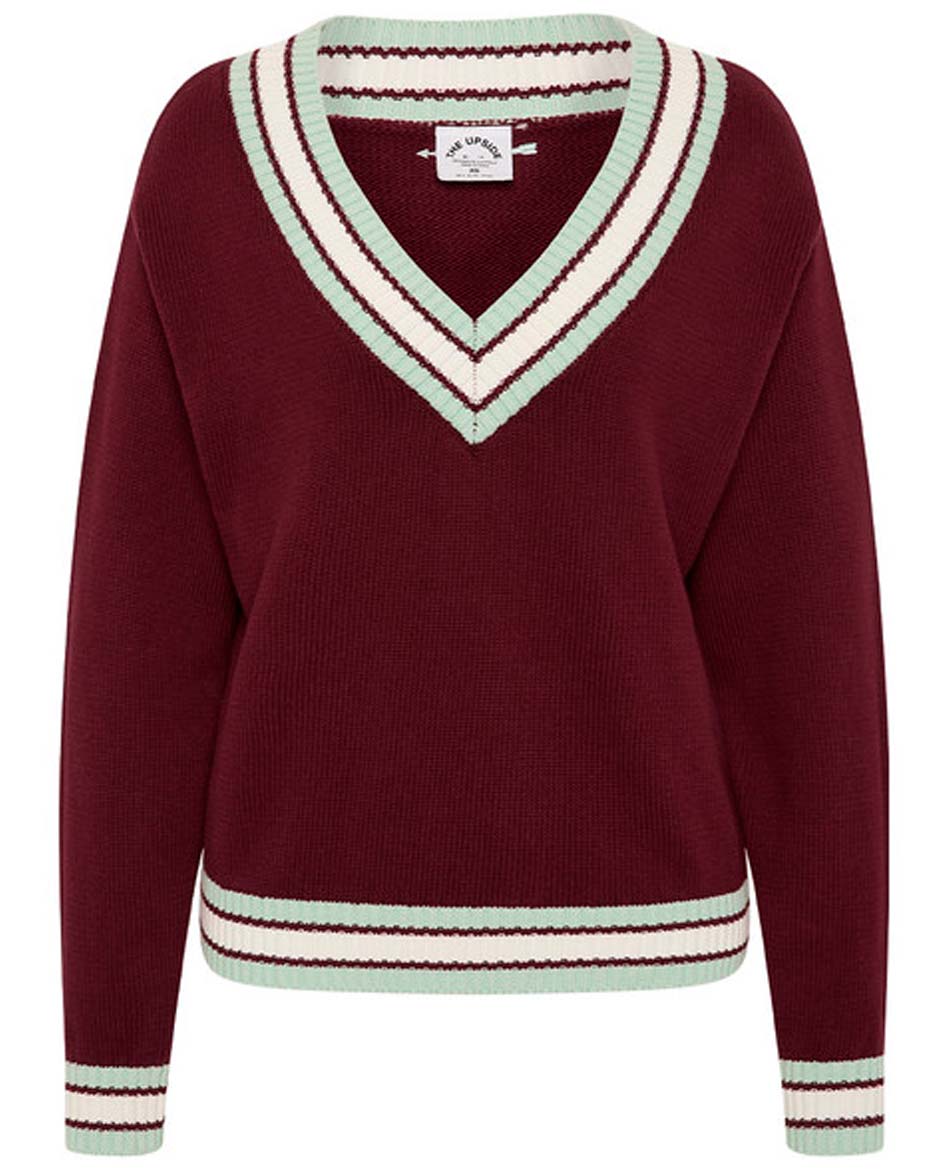 THE UPSIDE JERSEY THE UPSIDE JOSETTE V NECK KNIT