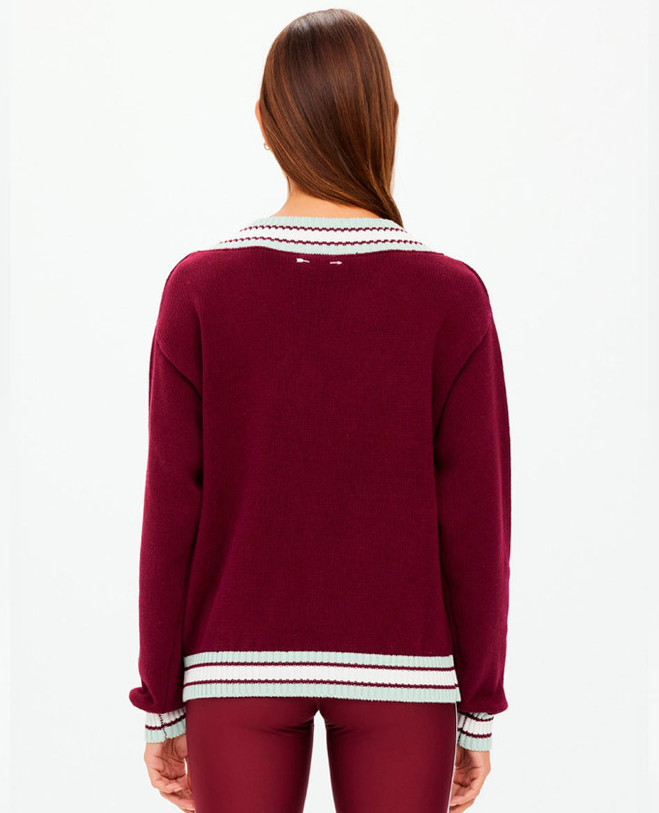 THE UPSIDE JERSEY THE UPSIDE JOSETTE V NECK KNIT
