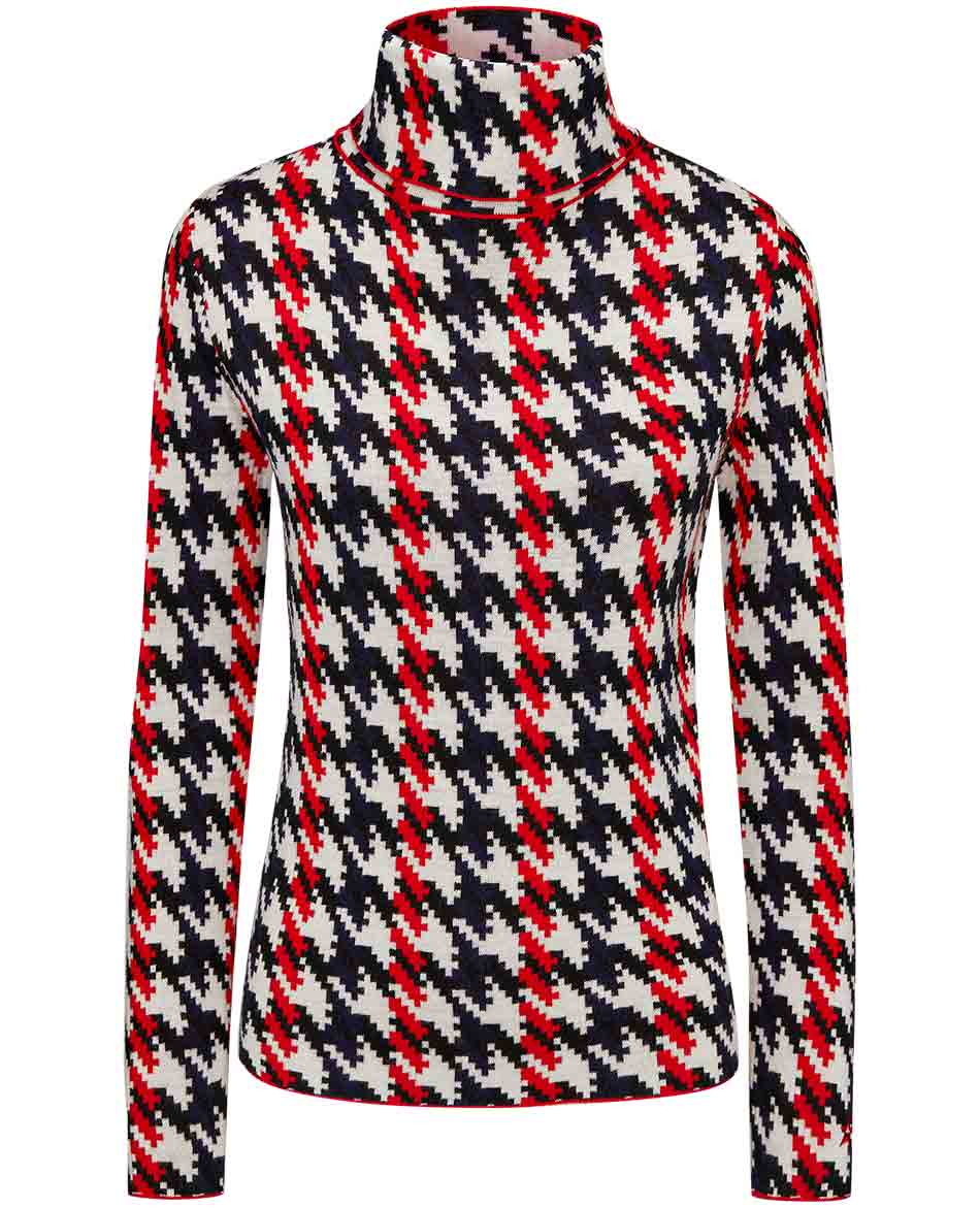 PERFECT MOMENT JERSEY PERFECT MOMENT HOUNDSTOOTH