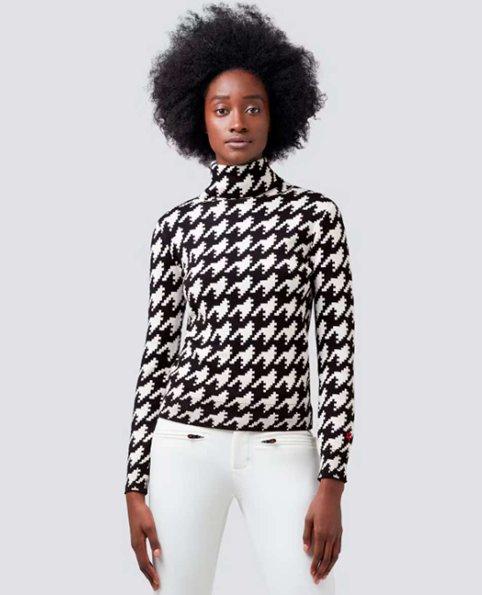 PERFECT MOMENT JERSEY PERFECT MOMENT HOUNDSTOOTH